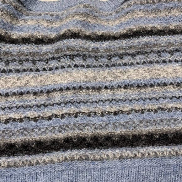 Frost Women's Vintage Wool Button Front Cardigan, Silver Buttons, Blue Gray, S - Picture 5 of 6